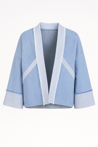 Katana z bawełnianego jeansu o nietypowym kroju